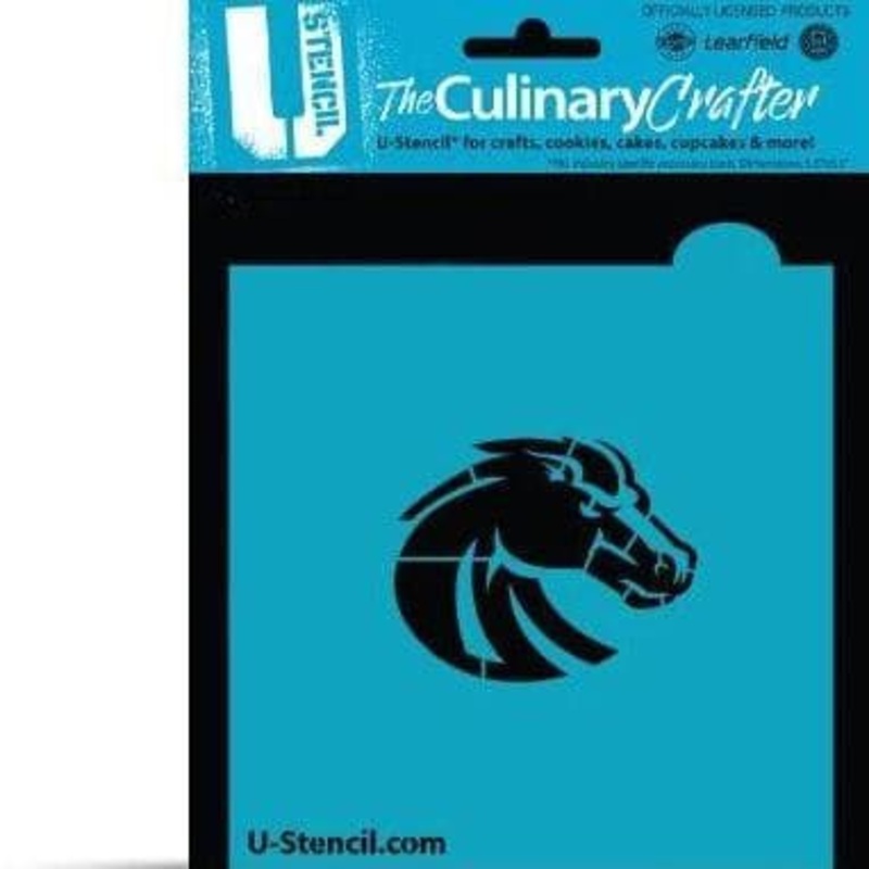 College Stencil - Boise State Bronco