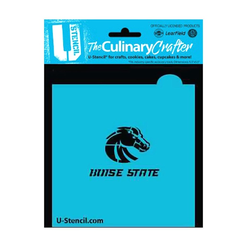College Stencil - Boise State Bronco with Boise State