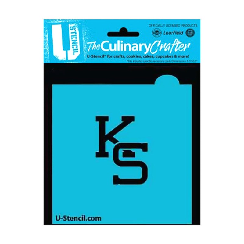 College Stencil - Kansas State KS Interlocking
