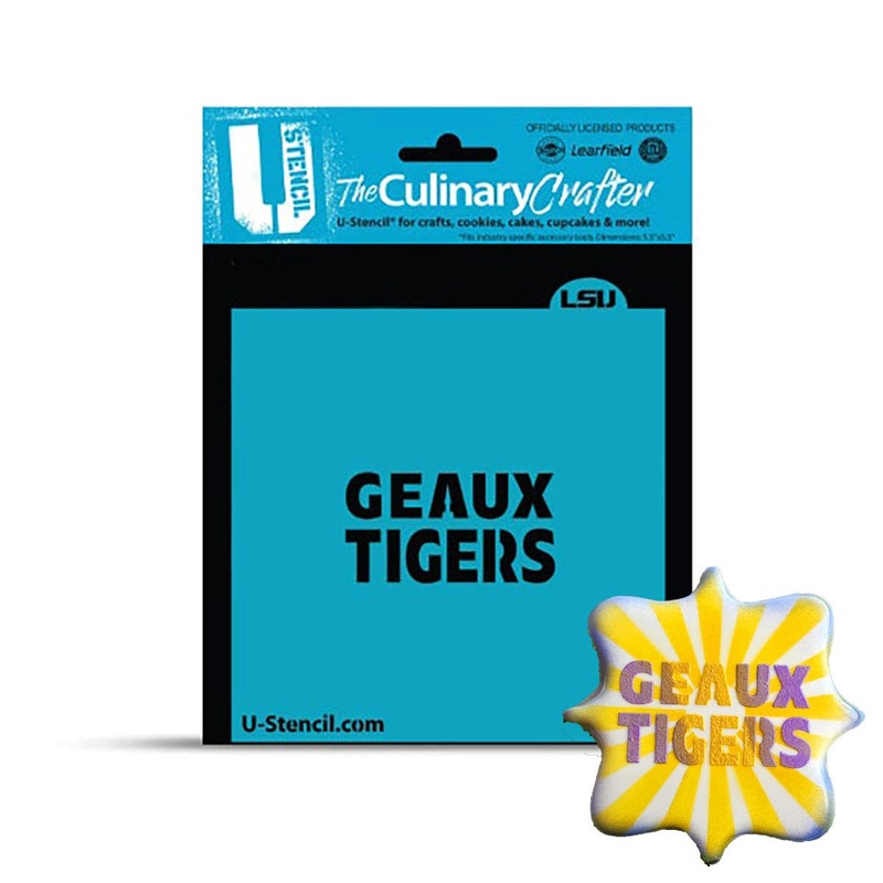 College Stencil - Louisiana State - GEAUX TIGERS