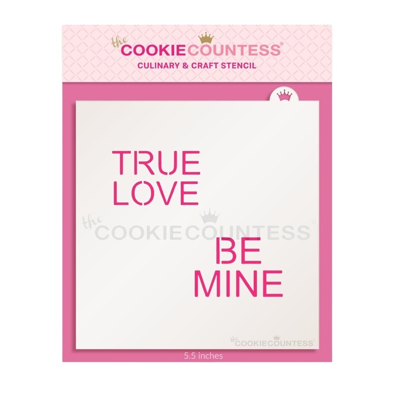 Conversation Hearts Classic Large 2" Sayings Stencil Set