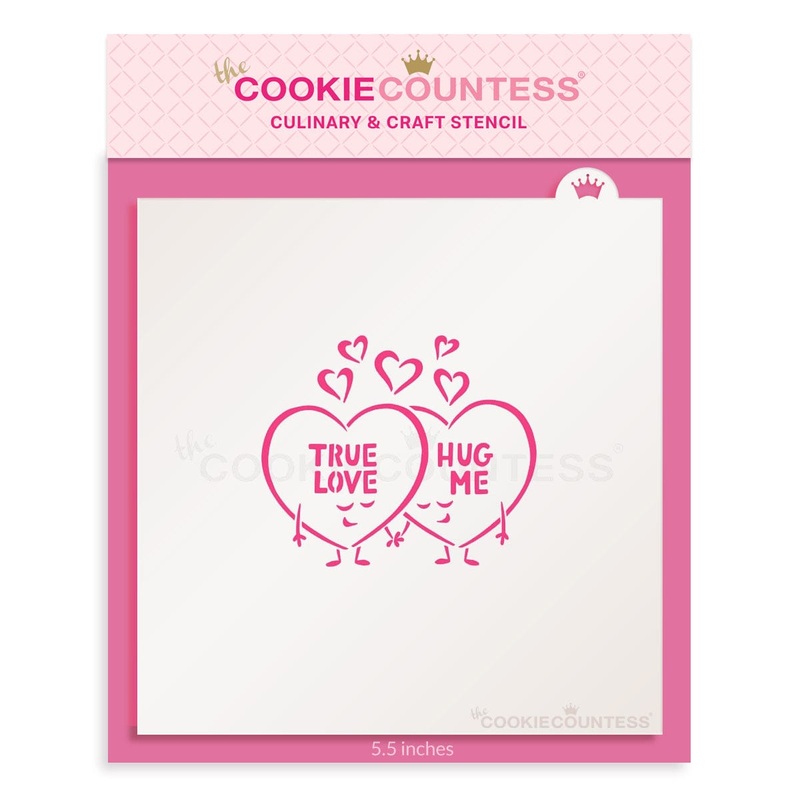 Conversation Hearts PYO Stencil - Drawn by Krista