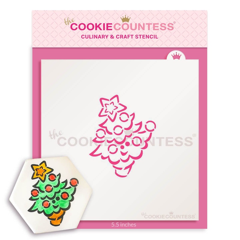 Cute Christmas Tree PYO Stencil - Drawn by Krista