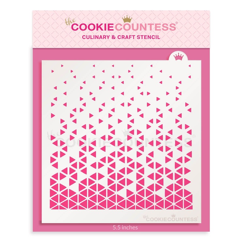 Falling Triangles Pattern Stencil