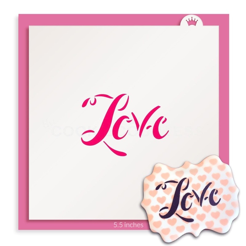Love Script Stencil