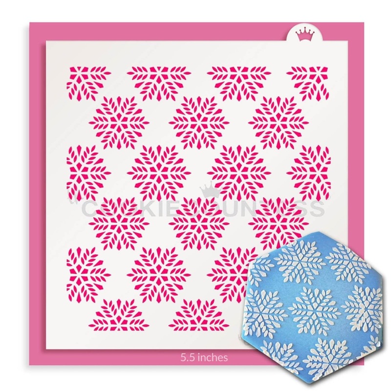 Snowflakes Background Stencil