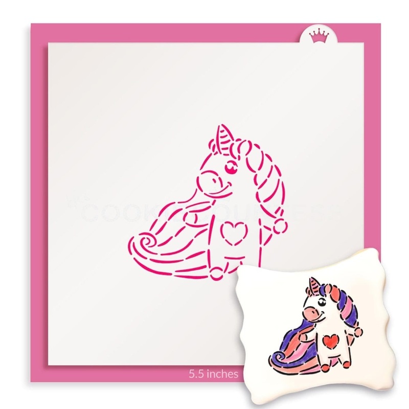 Unicorn with Heart PYO Stencil
