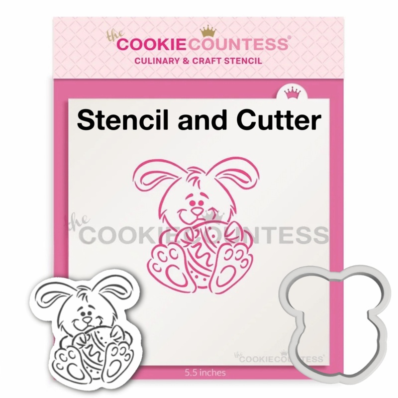 Bunny and Egg PYO Stencil - Drawn by Krista