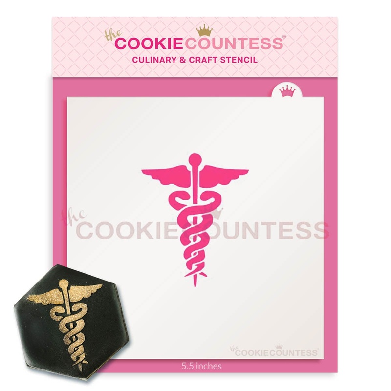 Caduceus Medical Stencil