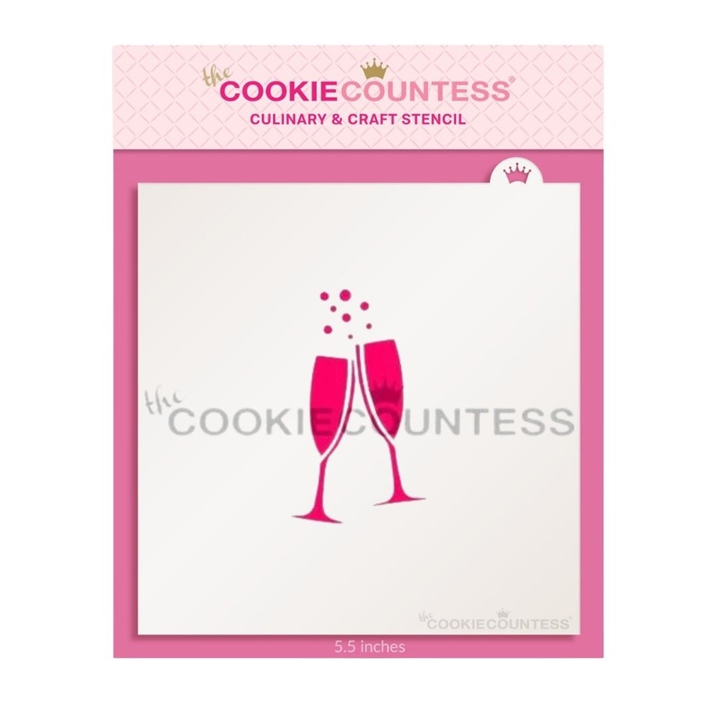 Champagne Glasses Stencil