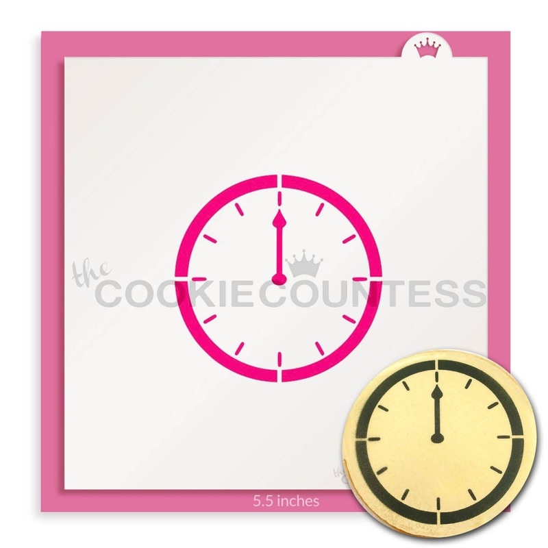 Clock at Midnight Stencil