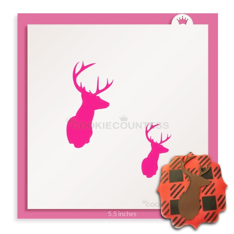 Deer Heads Stencil