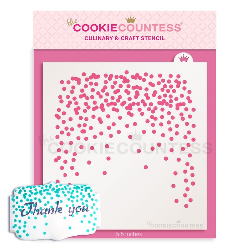 Falling Round Confetti Stencil
