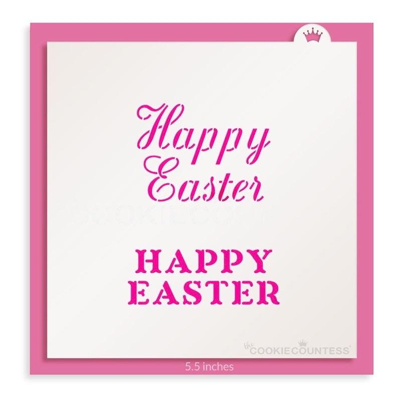 Happy Easter in 2 fonts Stencil