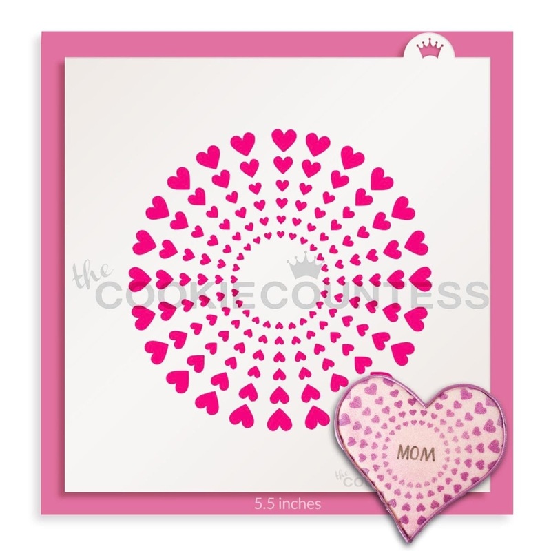 Heart Burst Stencil