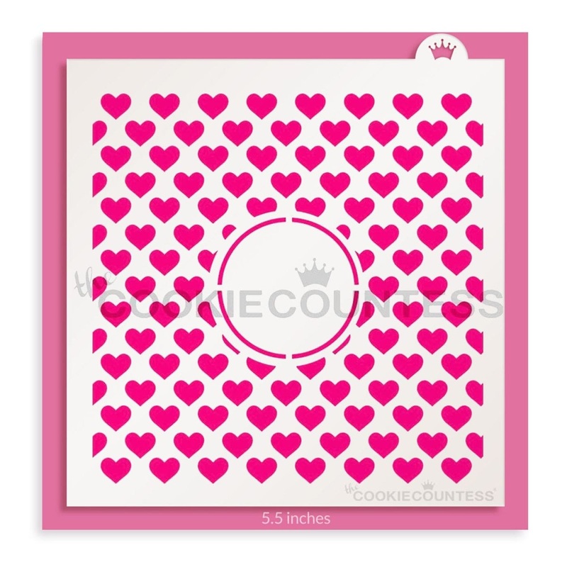 Hearts Monogram Stencil