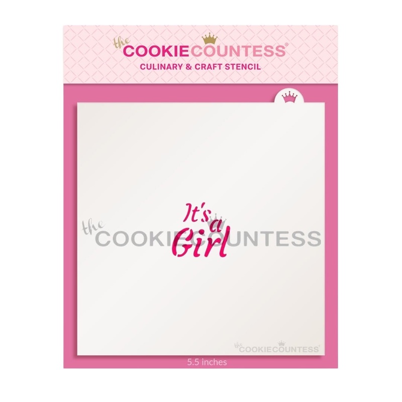 Macaron / Mini Stencil - It's a Girl