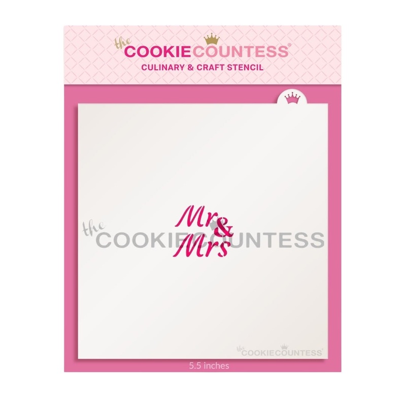 Macaron / Mini Stencil - Mr & Mrs