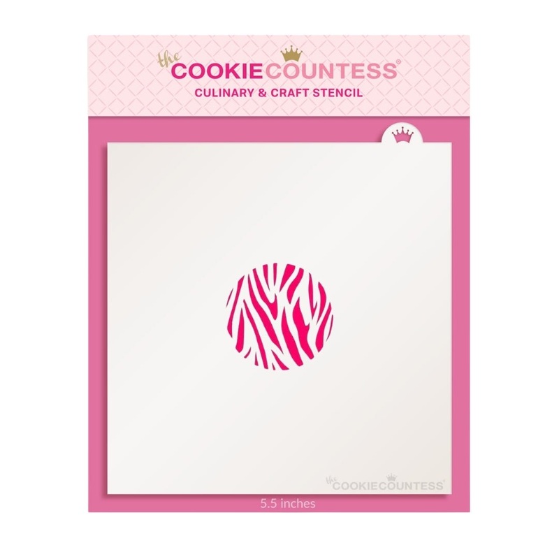 Macaron / Mini Stencil - Zebra print