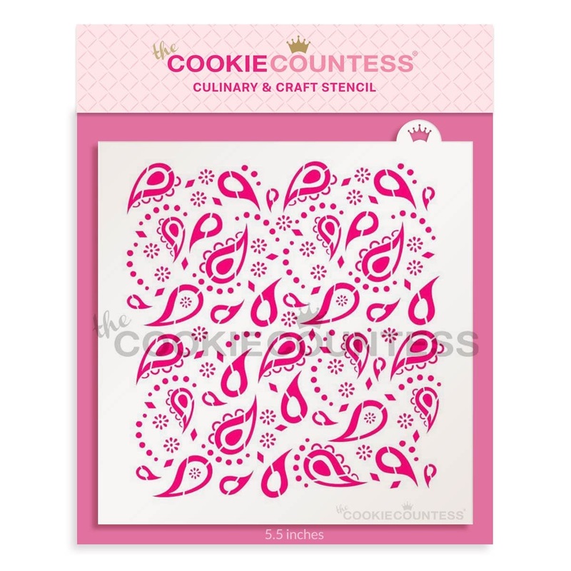 Mini Paisley Pattern Stencil
