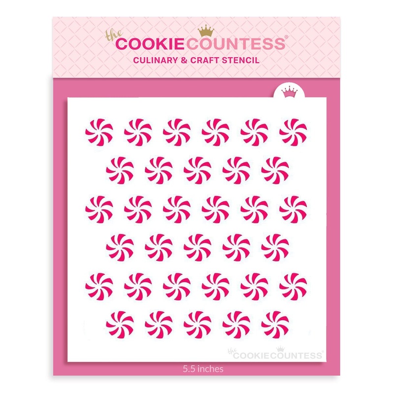 Peppermint Swirls Stencil