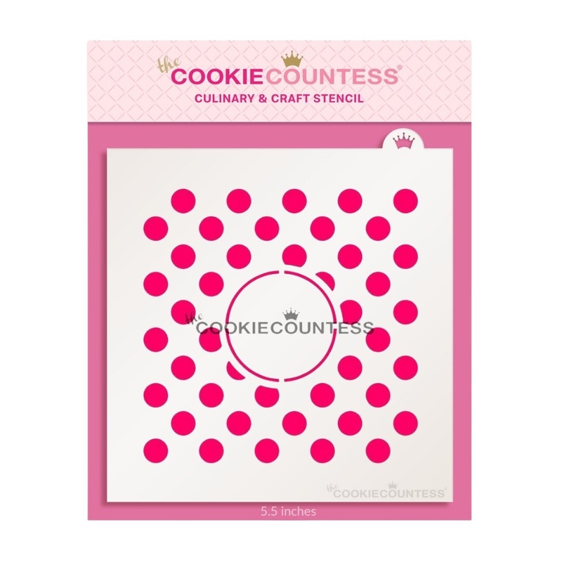 Polka dots Monogram Stencil