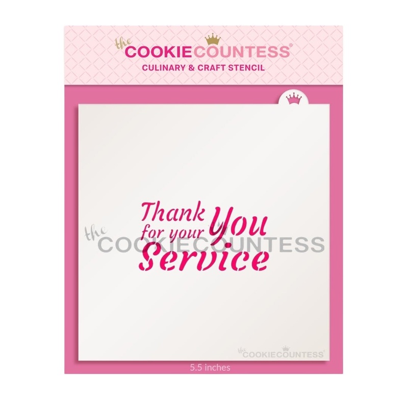 Thank You For Your Service Stencil