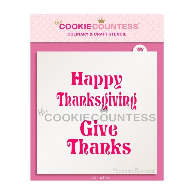 Thanksgiving Phrases Stencil