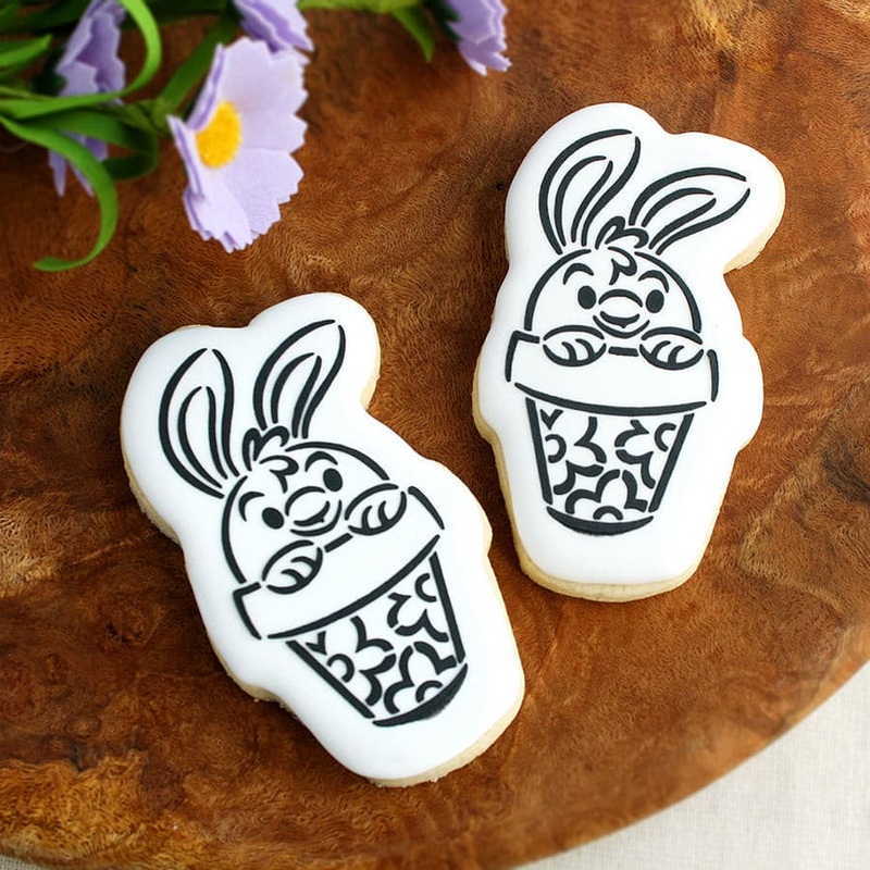 Bunny in a Pot - Cookie Cutter