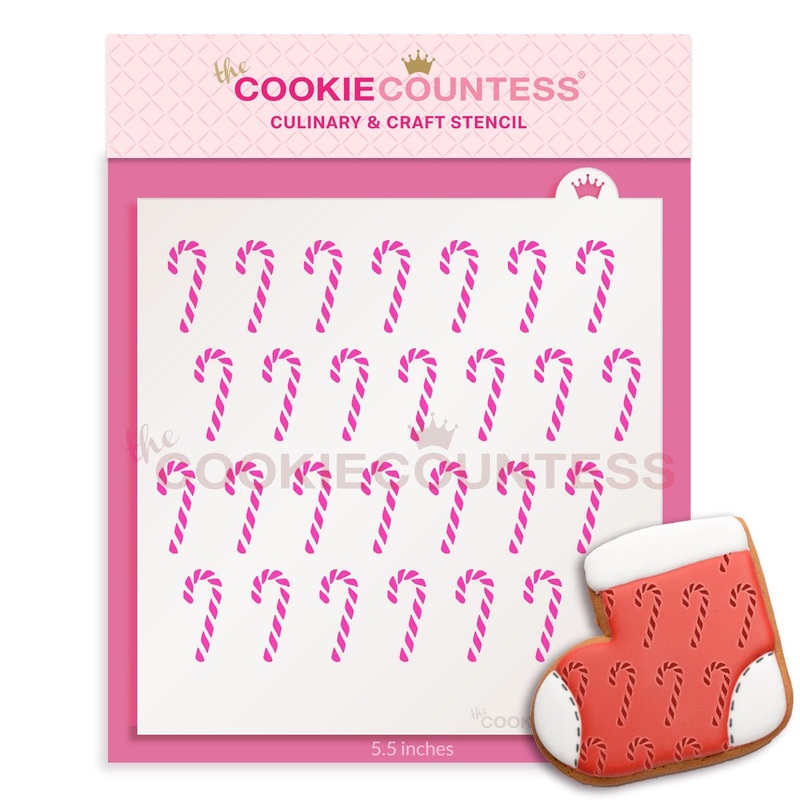 Candy Canes Stencil