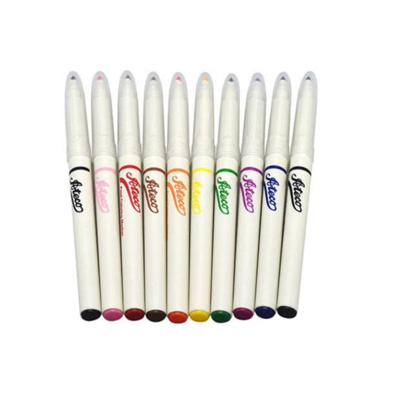 Clearance Ateco 10 Piece Food Coloring Markers - Fine Tip Set Best by 9/2025