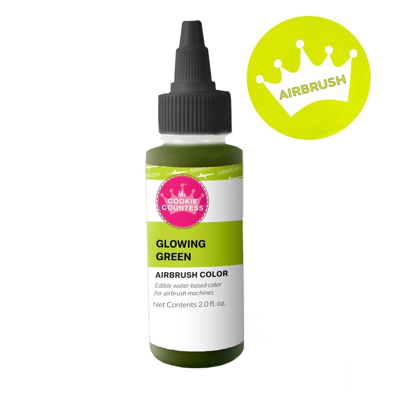 Cookie Countess - Glowing Green edible airbrush color 2oz