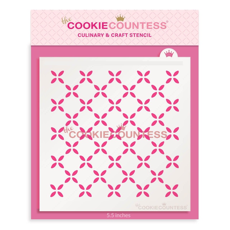 Country Flowers Pattern Stencil