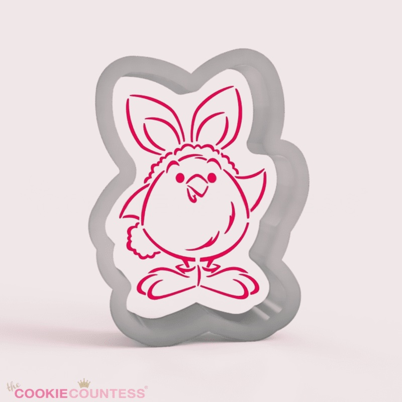 Fluffy Chick in Bunny Costume- Cookie Cutter