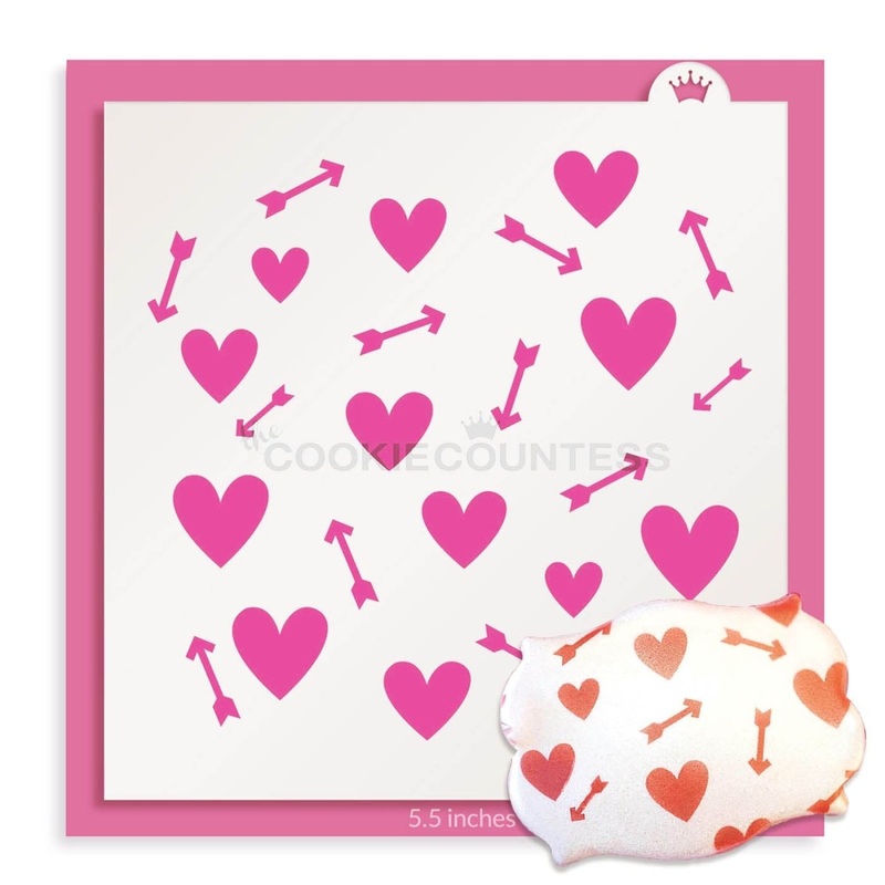 Hearts and Arrows stencil