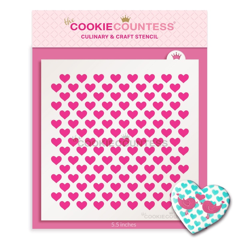 Tiny Hearts Pattern Stencil