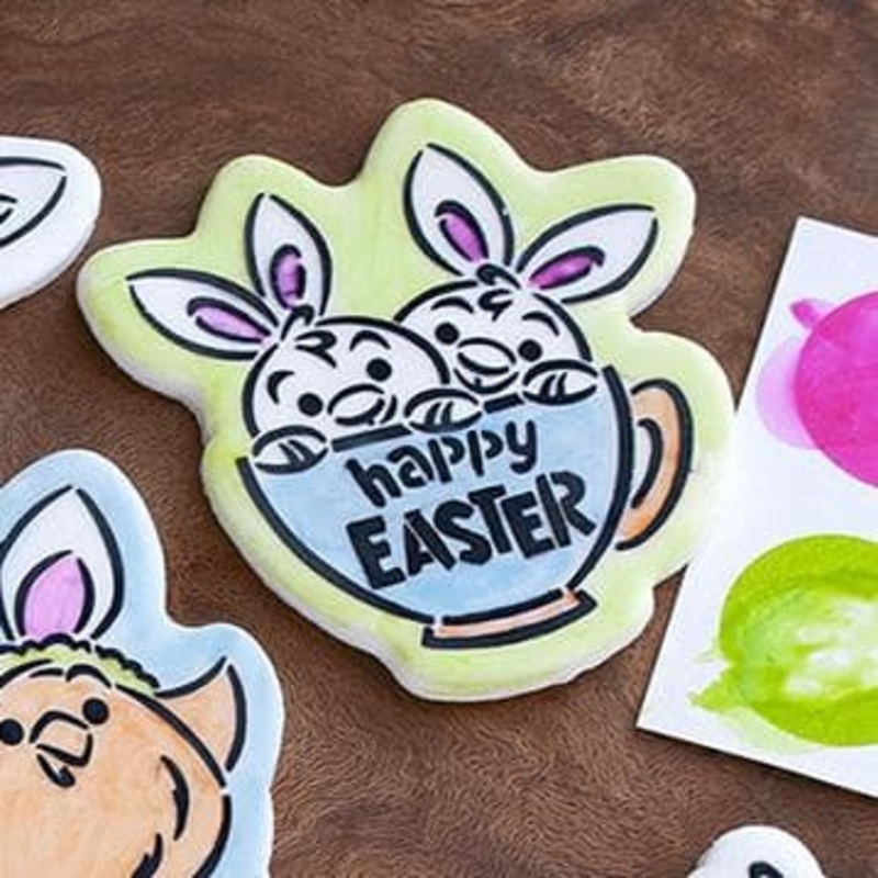 Twin Bunnies in a Teacup - Cookie Cutter