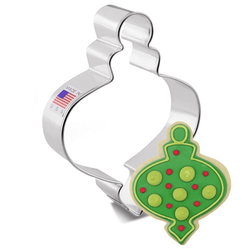 Christmas Finial Ornament Cookie Cutter 4 1/4"