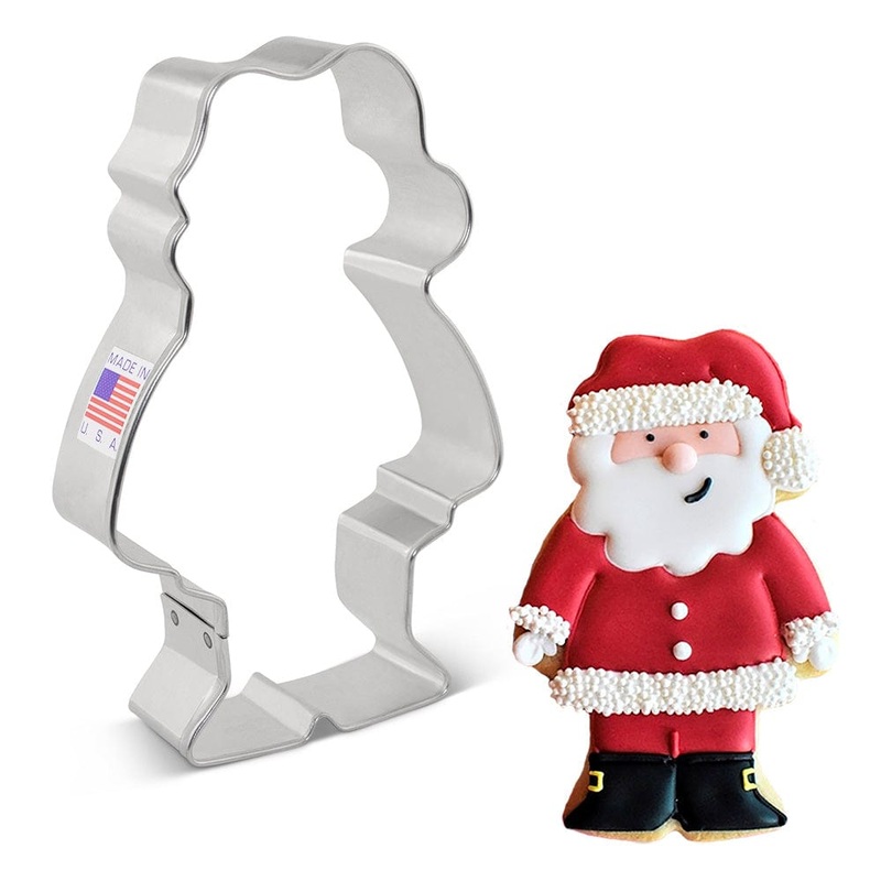 Flour Box Cute Santa Cookie Cutter 4 1/2"