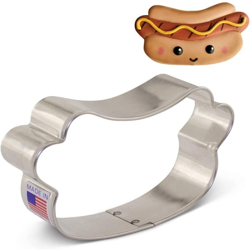Flour Box Hot Dog Cookie Cutter 4" x 2"