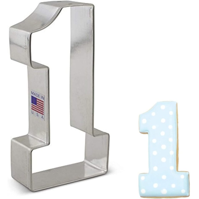Large Number 1 Cookie Cutter 4 3/8" x 2 1/4"