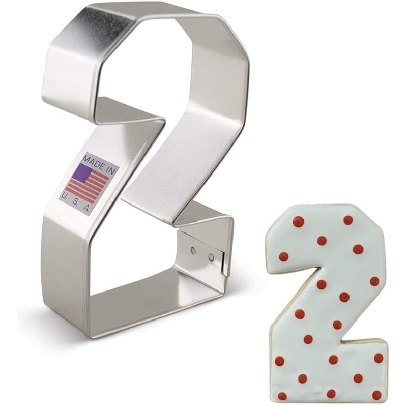 Large Number 2 Cookie Cutter 4 1/2"