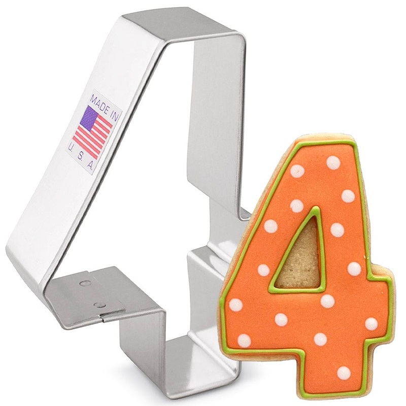 Number 4 Cookie Cutter 3 1/8"