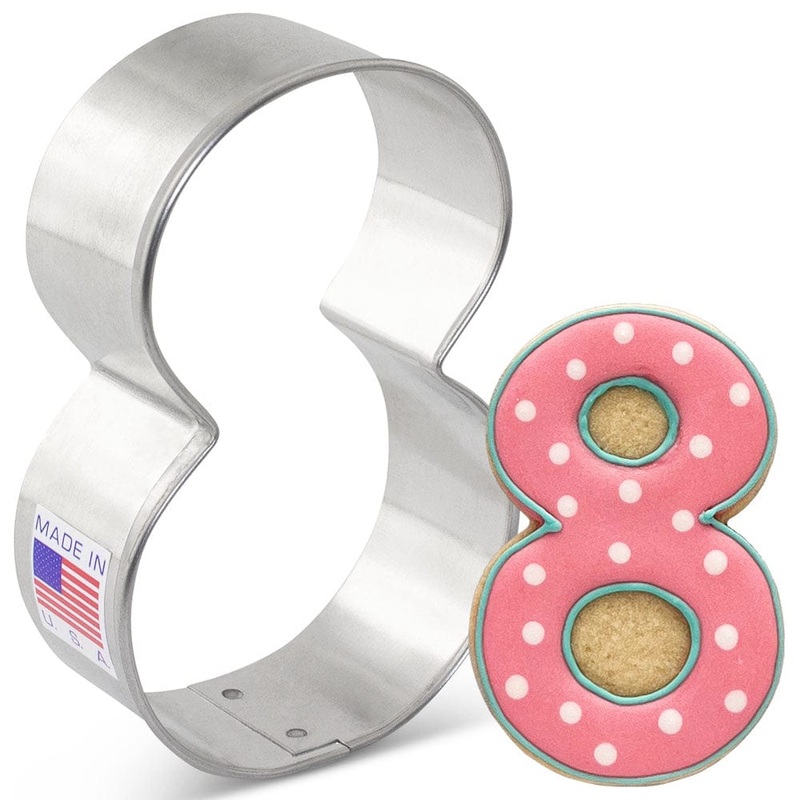 Number 8 Cookie Cutter 3 1/4"