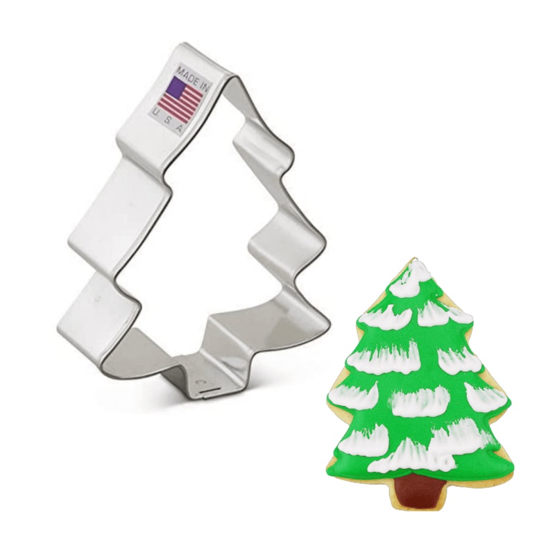 Snow Covered Tree Cookie Cutter 3 1/2"