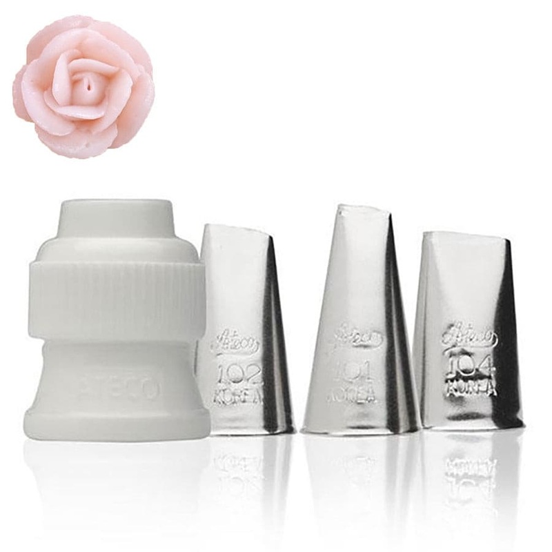 Ateco 4 Piece Rose Tube Set