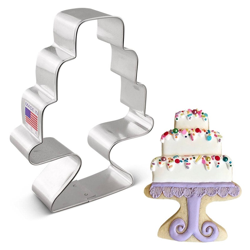 Cake with Stand Cookie Cutter 4 1/2" x 3 1/4"