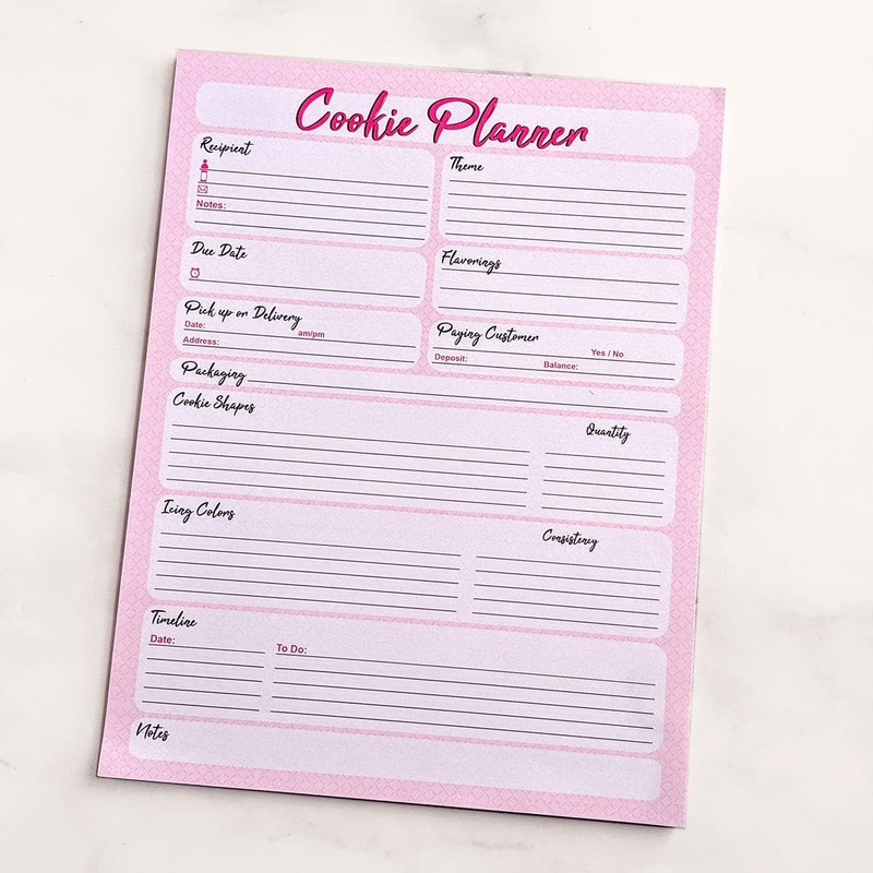Cookie Planner Pad 8.5 x 11
