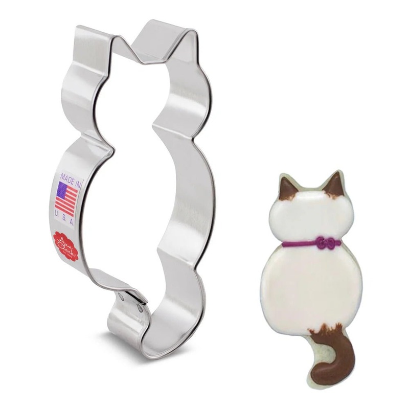 Cute Kitty Cat Cookie Cutter 4" x 2 1/8"