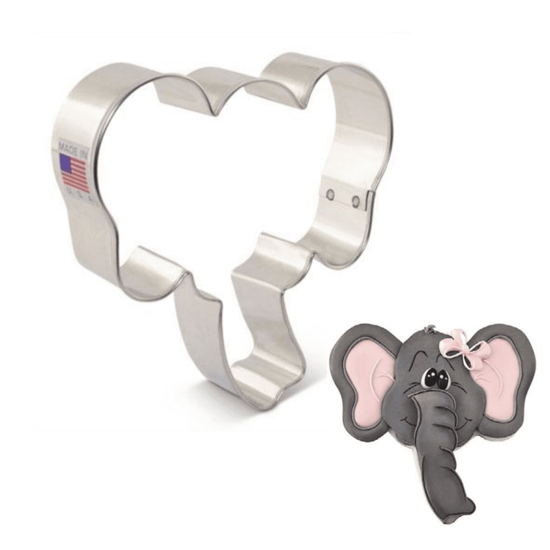 Elephant Face Cookie Cutter 3 3/4"